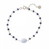 Universe Lapis Lazuli and Blue Lace Agate Silver Bracelet - A Beautiful Story