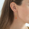 Hopeful Carnelian Gold Plated Earrings - A Beautiful Story