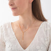 Dawn Carnelian & Rose Quartz Gold Coloured Necklace - A Beautiful Story