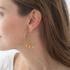Aurora Rose Quartz Carnelian Citrine Gold Plated Earrings - A Beautiful Story
