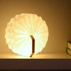 Ginkgo Smart Accordion Lamp Light LED rechargeable walnut finish