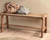 Acacia Wood and Woven Jute Bench