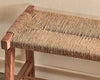 Jute and Acacia Wood Bench