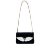 Nahua Aku Suede Clutch Bag - Black & Cream