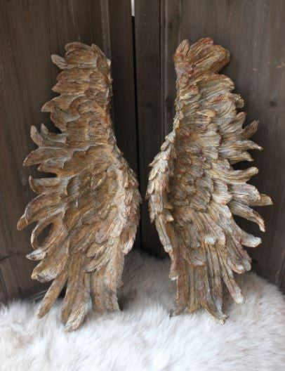 Large Decorative Angel Wings - Gold - Greige - Home & Garden - Chiswick, London W4 