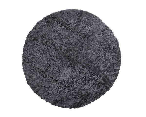 Curly Sheepskin Seat Cover, Pad - Graphite Grey, Asphalt, Stone or Creme - Greige - Home & Garden - Chiswick, London W4 