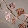 Metal Ginkgo Leaf Garland with antique brass finish