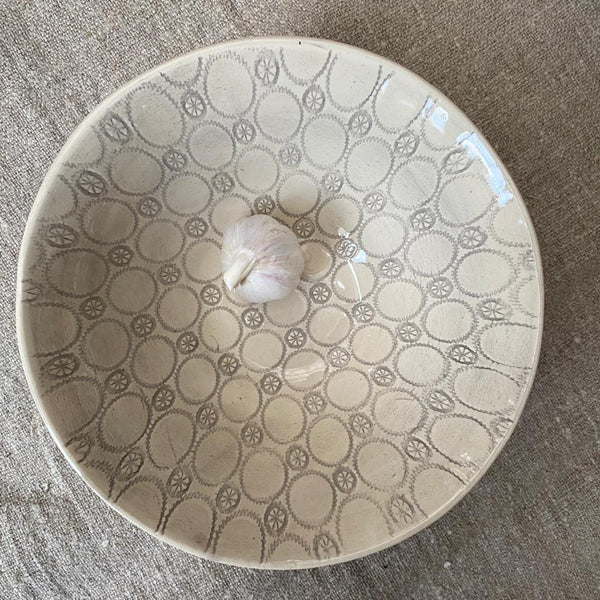Handmade ceramics from South Africa Pasta Bowl Warm Grey Lace