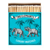 Long Matches in Square Luxury Letterpress Printed Matchbox