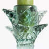 Green Glass Palm Tree Candlestick