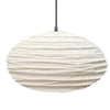 Large Oval Cotton Lampshade - White