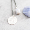 Fairy Blue Lace Agate Dandelion Silver Necklace - A Beautiful Story