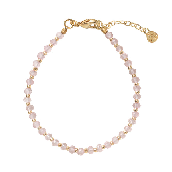 Energy Rose Quartz Gold Bracelet - A Beautiful Story