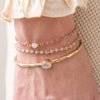 Iris Rose Quartz Gold Bracelet - A Beautiful Story