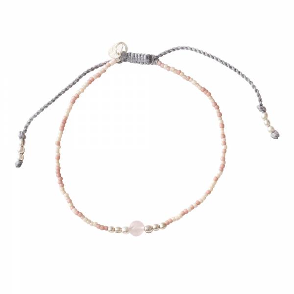 A Beautiful Story Iris Rose Quartz Silver Bracelet