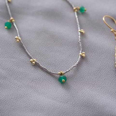 Aware Aventurine Gold Coloured Necklace - A Beautiful Story