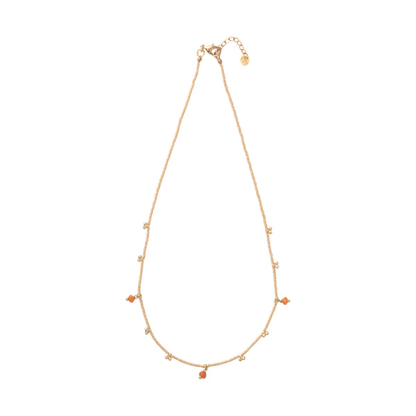 Aware Carnelian Gold Coloured Necklace - A Beautiful Story
