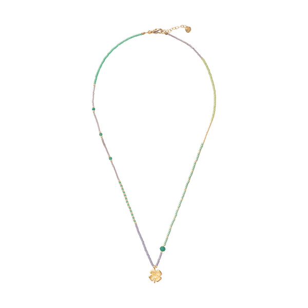 Feel Aventurine Gold Coloured Necklace - A Beautiful Story