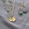 Paradise Aventurine Clover Gold Coloured Necklace - A Beautiful Story