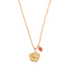 Fantasy Carnelian Poppy Gold Coloured Necklace - A Beautiful Story