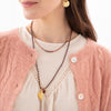 Fantasy Garnet Heart Gold Coloured Necklace - A Beautiful Story