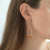 Becoming Carnelian Gold Plated Earrings - A Beautiful Story