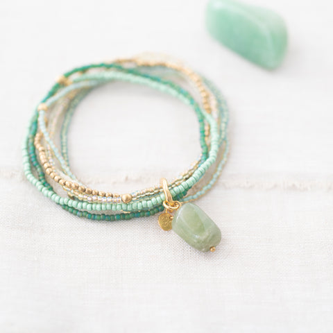 Nirmala Aventurine Gold Bracelet - A Beautiful Story