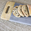 Grey Marble and Mango Wood Platter with Handles - Two Sizes - Greige - Home & Garden - Chiswick, London W4 