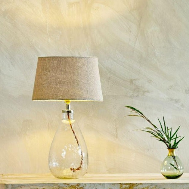 Small Hand Blown Glass Lamp Tall