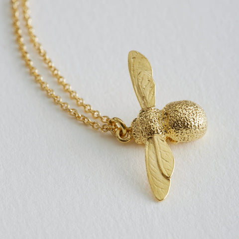 Alex Monroe Baby Bee Necklace Gold