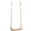 Bamboo seat swing with jute rope hanging