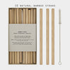 Box of Ten Natural Bamboo Drinking Straws - Greige - Home & Garden - Chiswick, London W4 