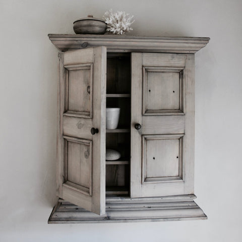 Reclaimed Pine Wall Cabinet - Greige - Home & Garden - Chiswick, London W4 
