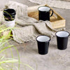 Black enamel beaker no handle camping