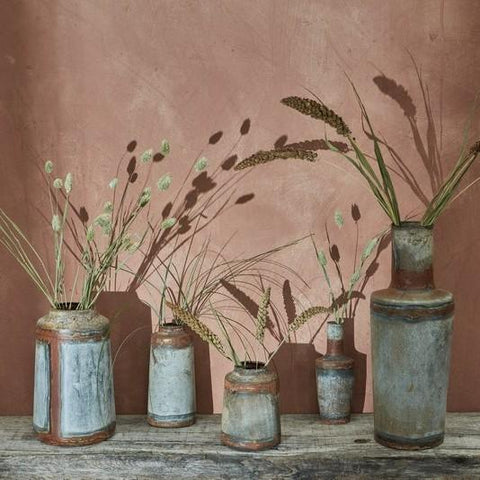 Rustic Aged Zinc Vases - Greige - Home & Garden - Chiswick, London W4 