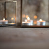 Simple Antique Brass & Glass Box Lantern - Three Sizes - Greige - Home & Garden - Chiswick, London W4 