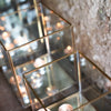 Simple Antique Brass & Glass Box Lantern - Three Sizes - Greige - Home & Garden - Chiswick, London W4 