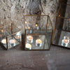 Simple Antique Brass & Glass Box Lantern - Three Sizes - Greige - Home & Garden - Chiswick, London W4 