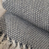 Dark Grey Diamond Woven Recycled Cotton Throw