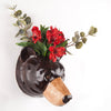 Black Bear Wall Vase by Quail Ceramics
