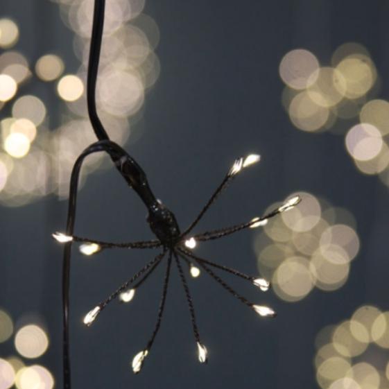 Starburst Light Chain - Silver or Black - Mains Operated - Greige - Home & Garden - Chiswick, London W4 