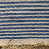 Small Striped Cotton & Jute Rug - 60x90 cm