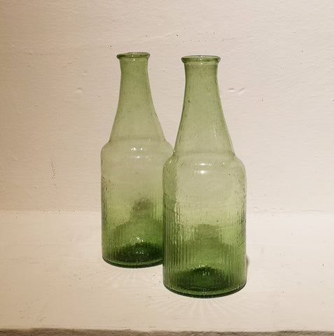 Recycled Glass Bottle Vase Green