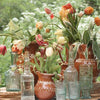 Recycled Glass Bottle from Italy embossed decorative stylish