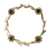 Brass Leaves and Flowers Candle Holder