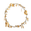 Brass and Bead Mistletoe Wreath - 30cm