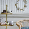 Brass and Bead Mistletoe Wreath - 30cm