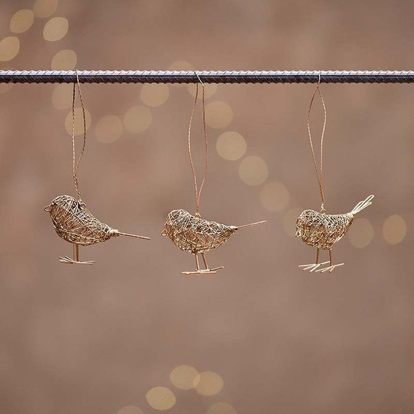 Brass Wire Bird Decoration Hanging