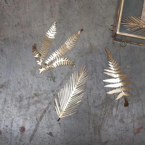 Brass Foliage Artwork - Set of Three - Small - Greige - Home & Garden - Chiswick, London W4 