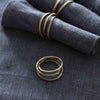 Set of Four Brass Napkin Rings - Greige - Home & Garden - Chiswick, London W4 